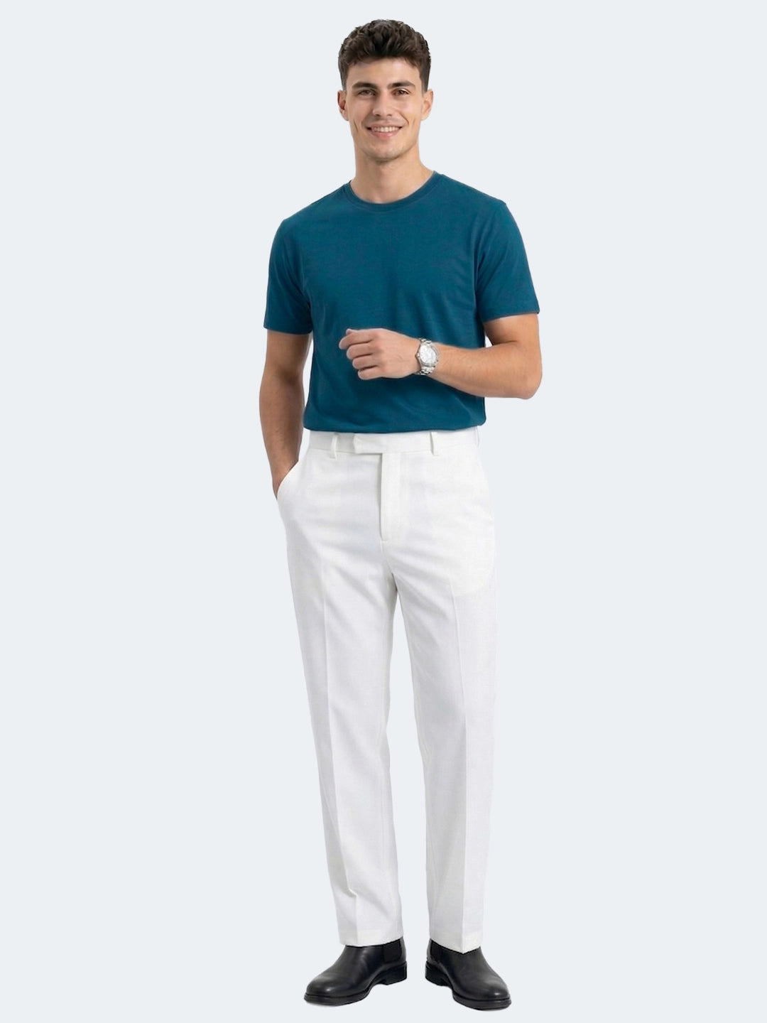 Petrol Blue Premium Supima Crew Neck Tee