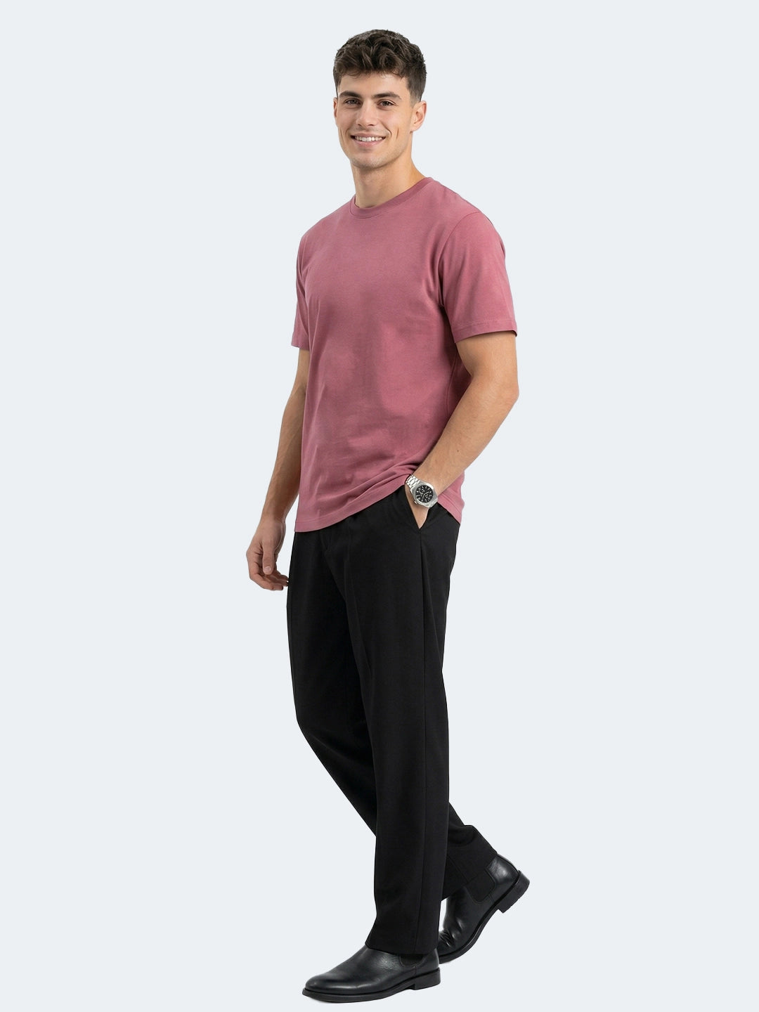 Vintage Pink Premium Supima Crew Neck Tee