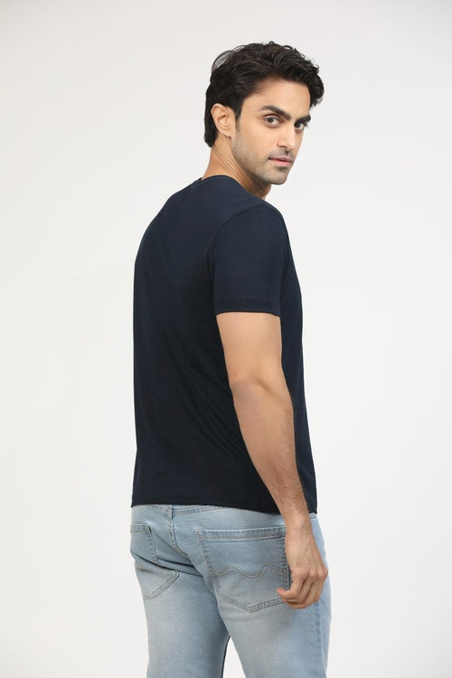 Midnight Navy Premium Supima Crew Neck Tee
