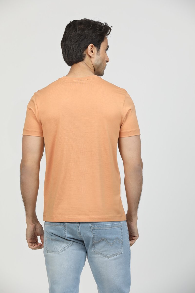 Peach Premium Supima Crew Neck Tee