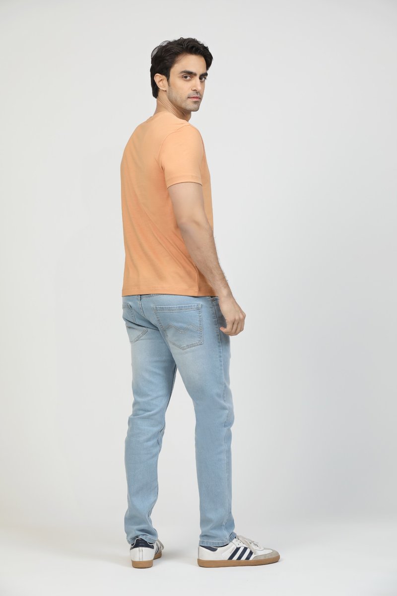 Peach Premium Supima Crew Neck Tee