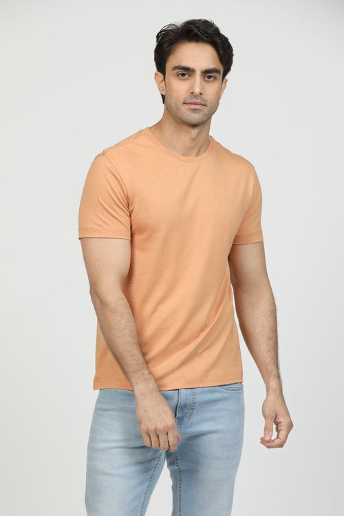Peach Premium Supima Crew Neck Tee