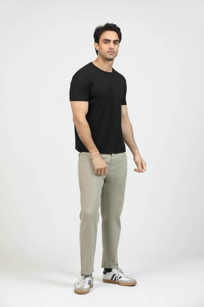 Onyx Black Premium Supima Crew Neck Tee