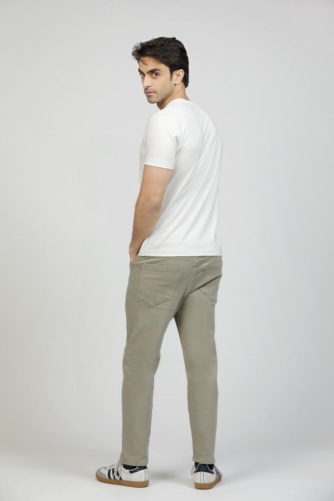 Pure White Premium Supima Modern V Neck Tee