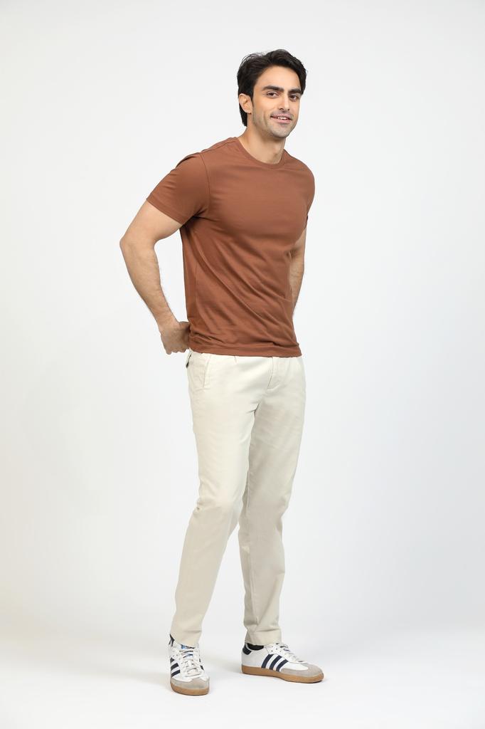 Rust Brown Premium Supima Crew Neck Tee