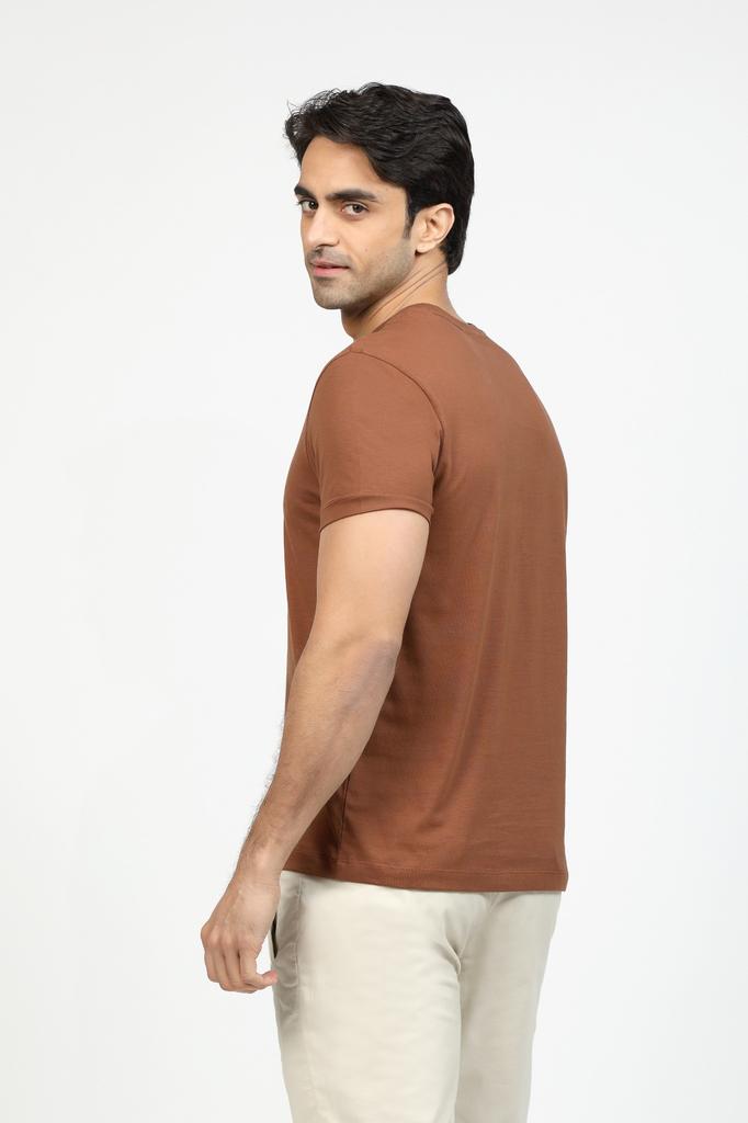 Rust Brown Premium Supima Crew Neck Tee