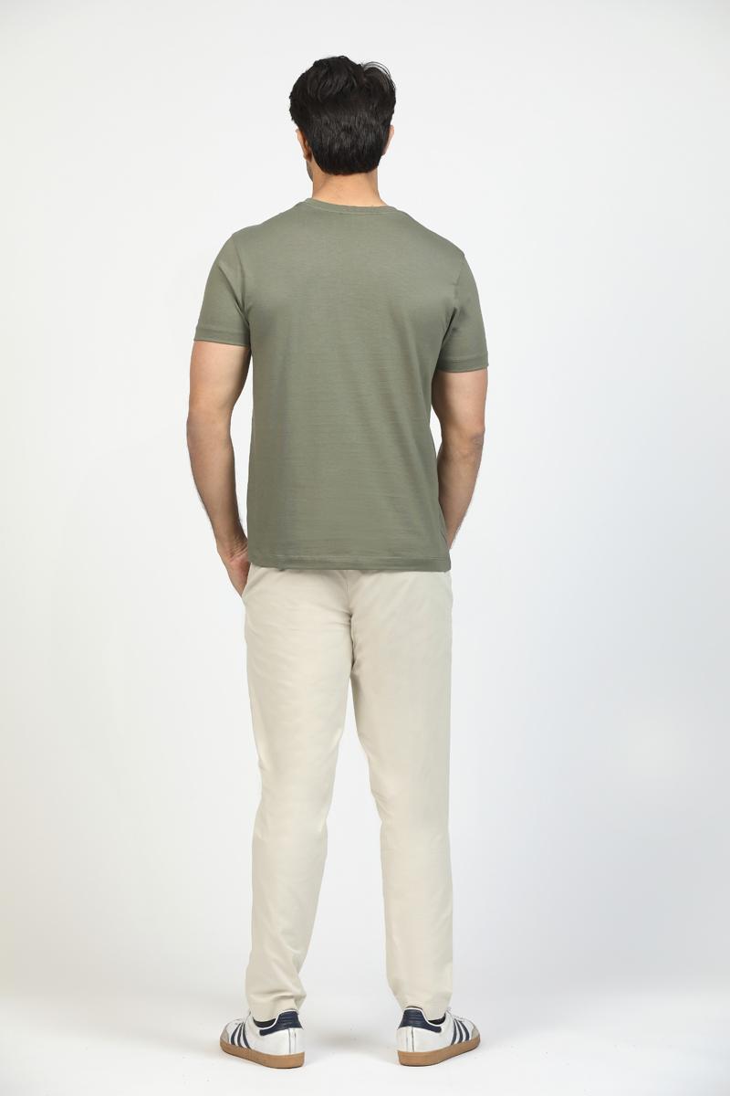 Olive Green Premium Supima Crew Neck Tee
