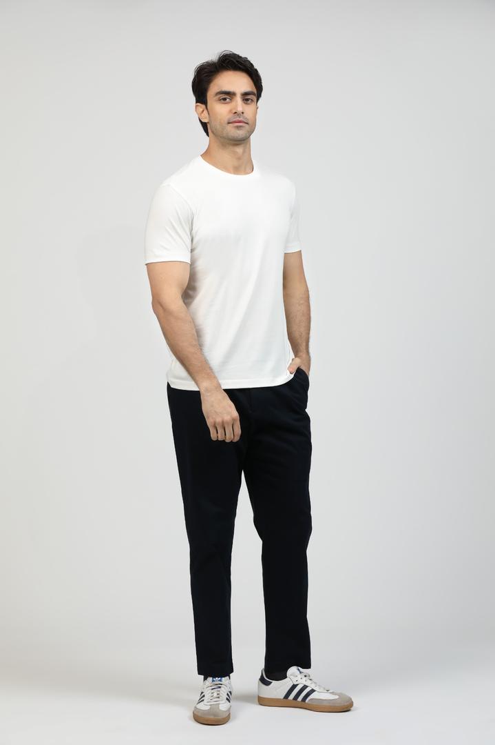 Pure White Premium Supima Crew Neck Tee