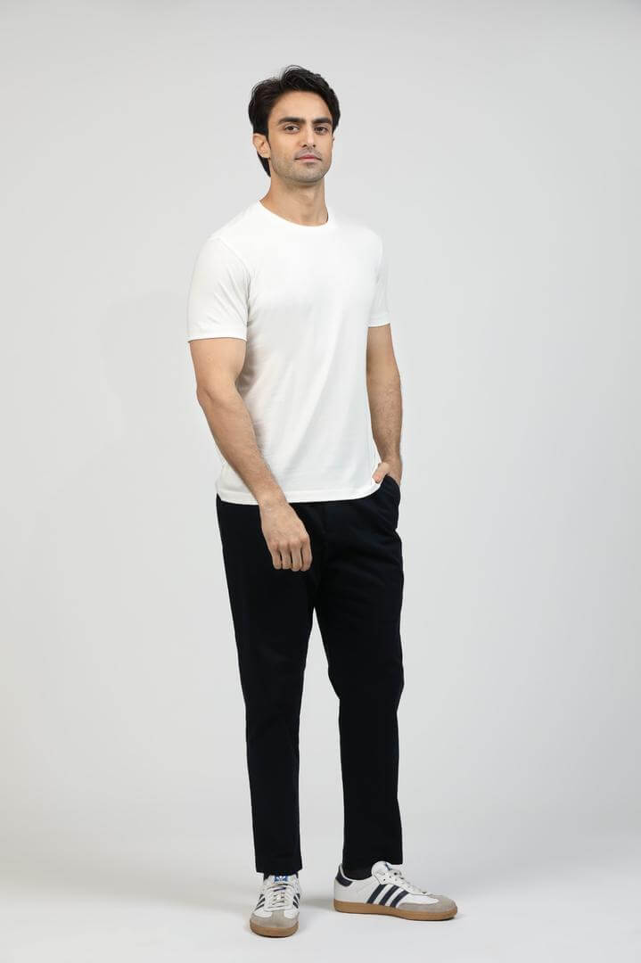 Pure White Premium Supima Crew Neck Tee