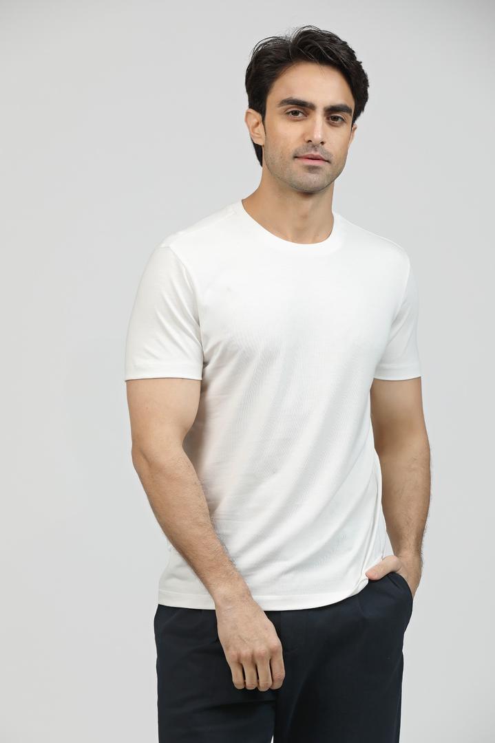 Pure White Premium Supima Crew Neck Tee