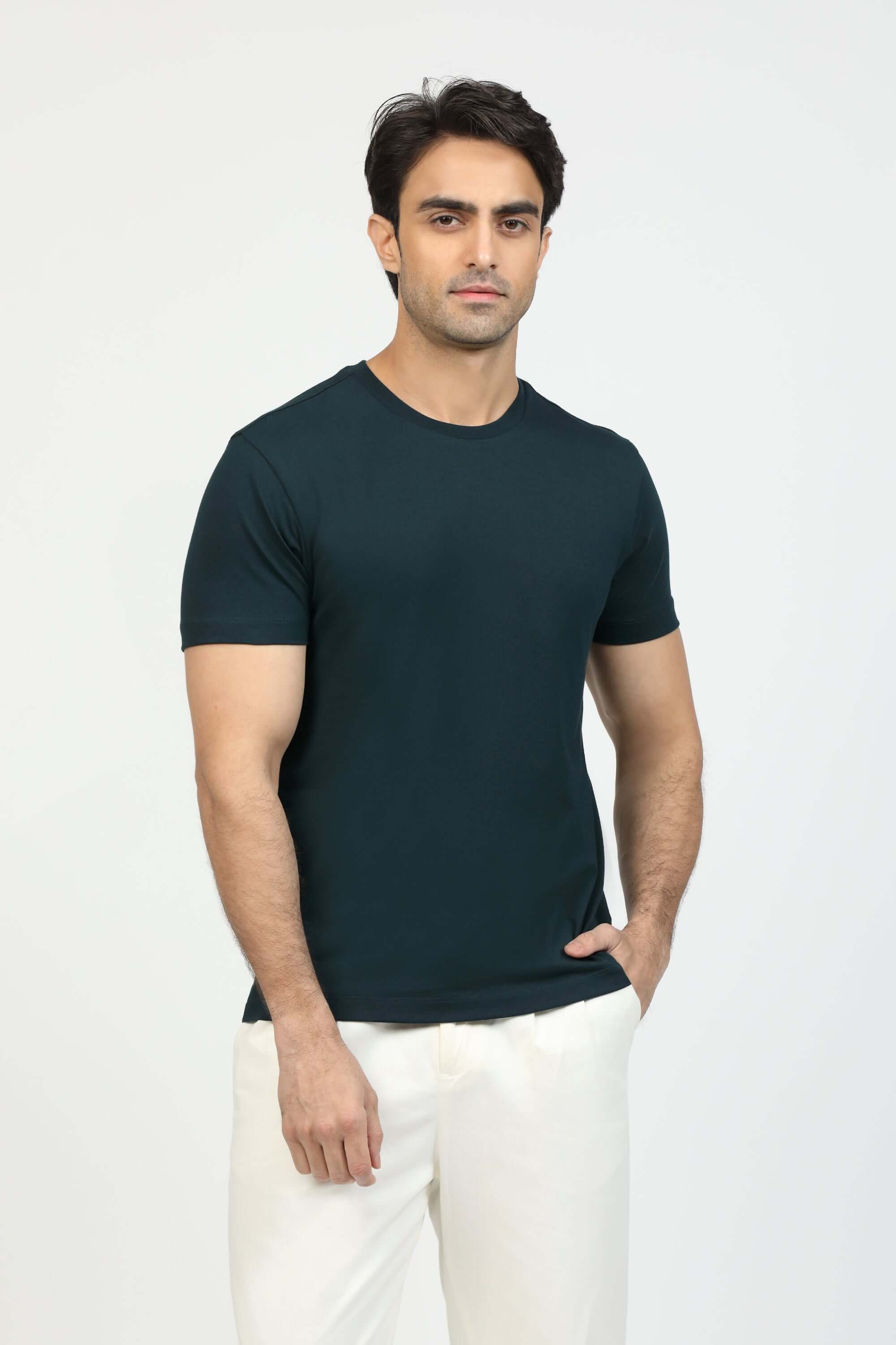Forest Green Premium Supima Crew Neck Tee