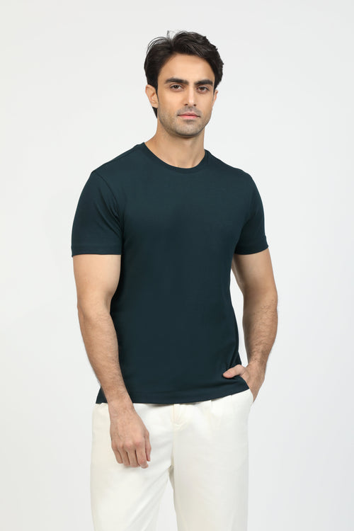 Forest Green Premium Supima Crew Neck Tee