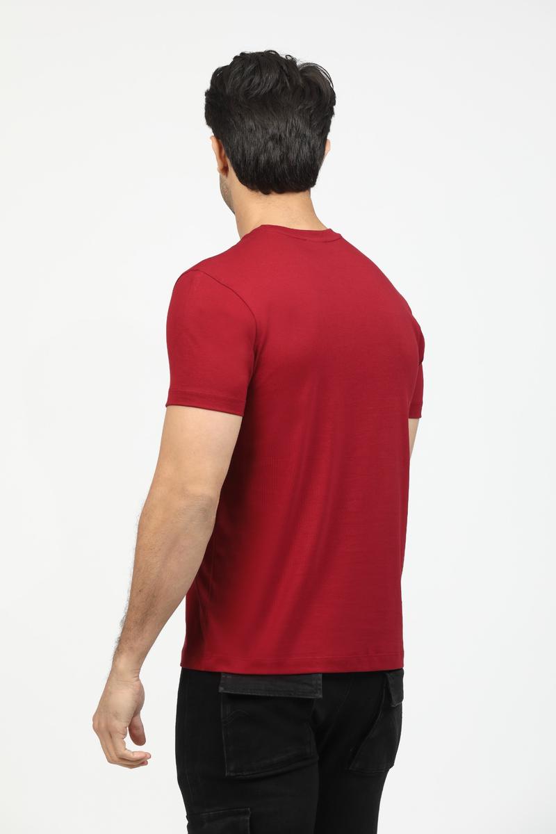 Crimson Red Premium Supima Crew Neck Tee