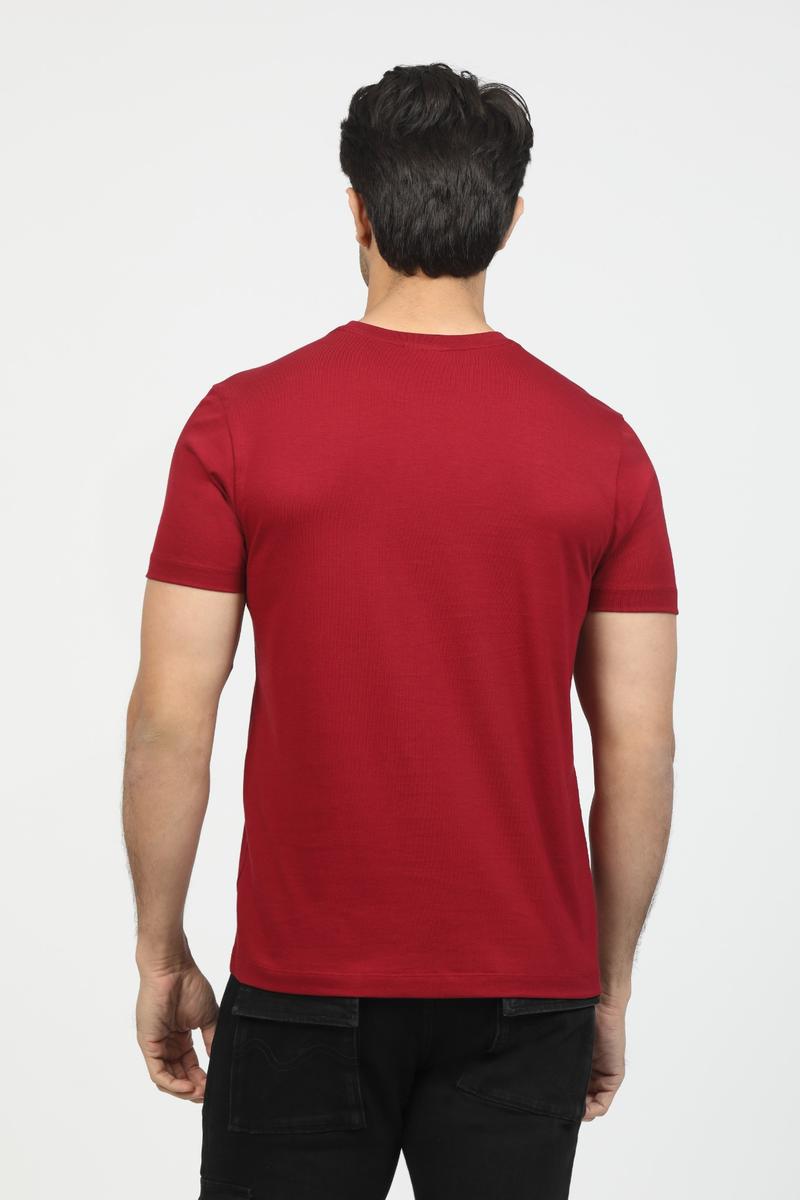 Crimson Red Premium Supima Crew Neck Tee