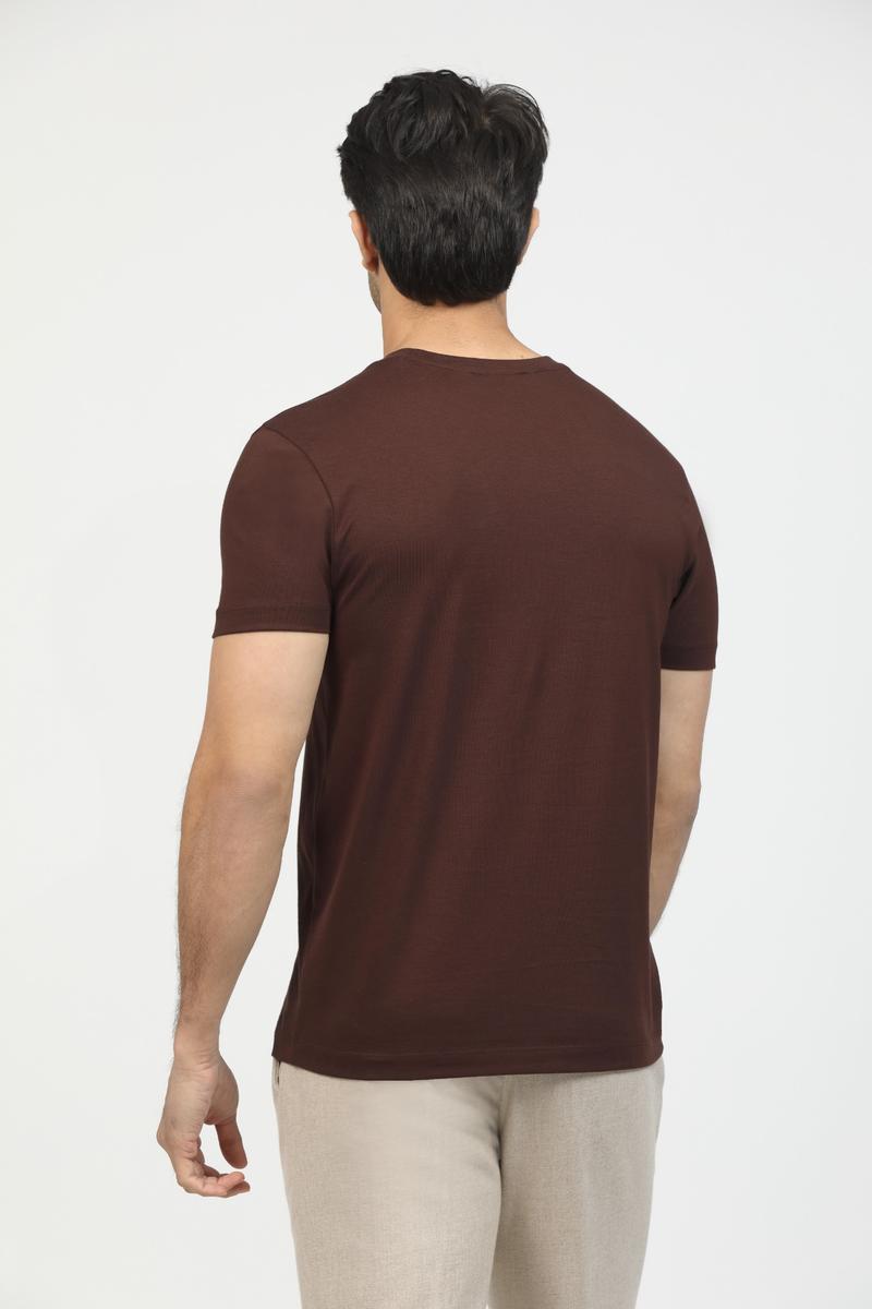Café Brown Premium Supima Crew Neck Tee