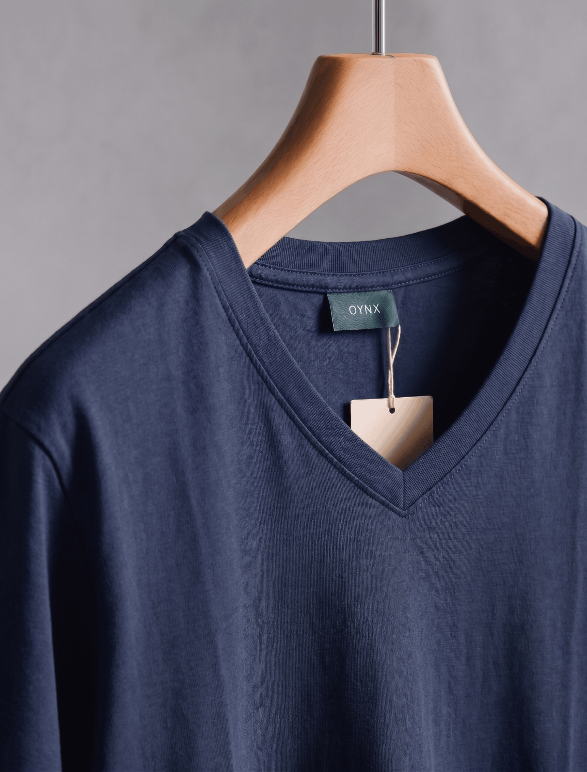 Midnight Navy Premium Supima Modern V Neck Tee