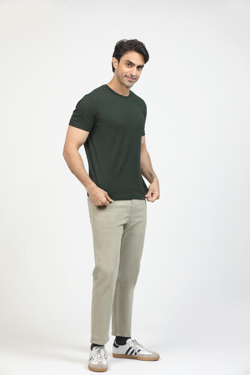 Pine Green Premium Supima Crew Neck Tee