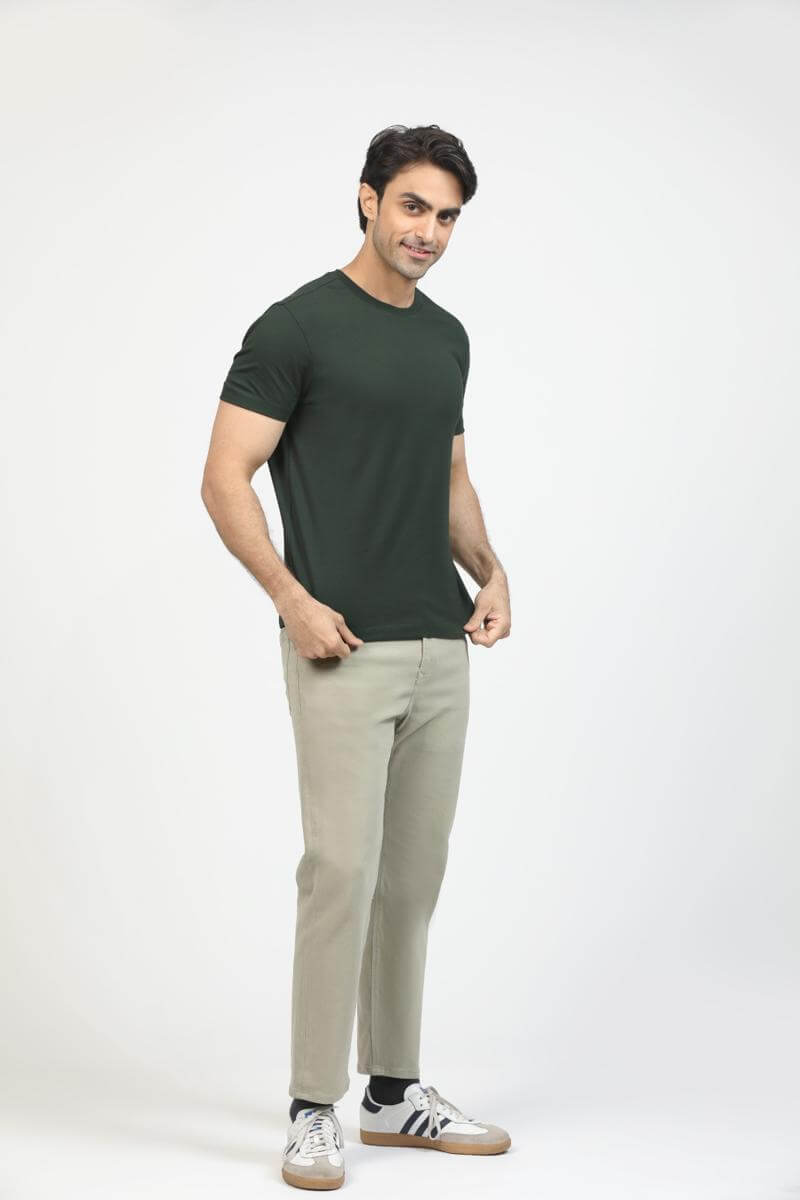 Pine Green Premium Supima Crew Neck Tee