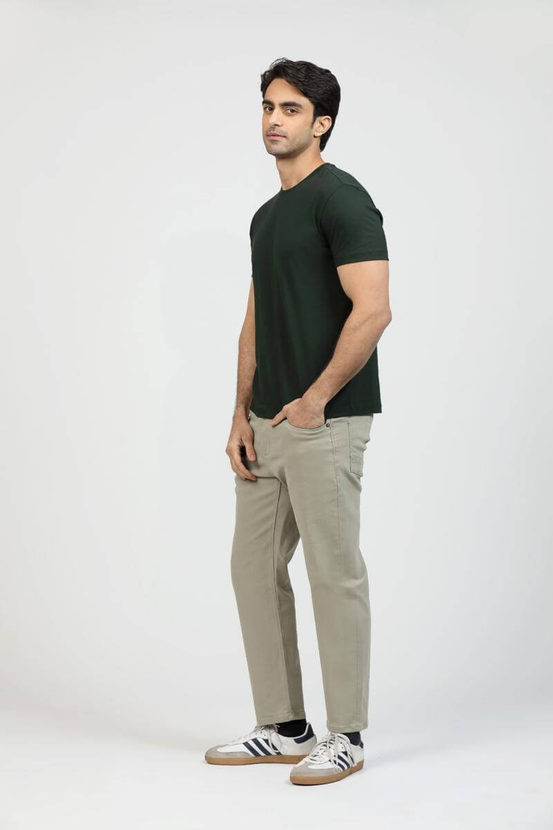 Pine Green Premium Supima Crew Neck Tee