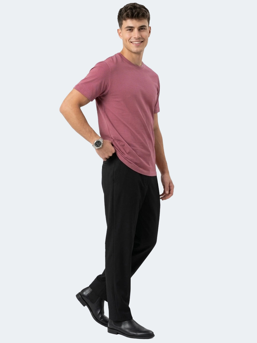 Vintage Pink Premium Supima Crew Neck Tee