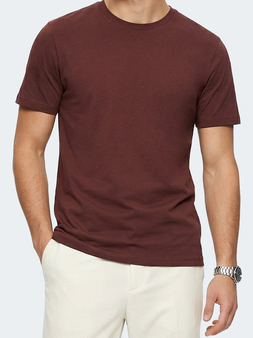 Burnt Rust Premium Supima Crew Neck Tee