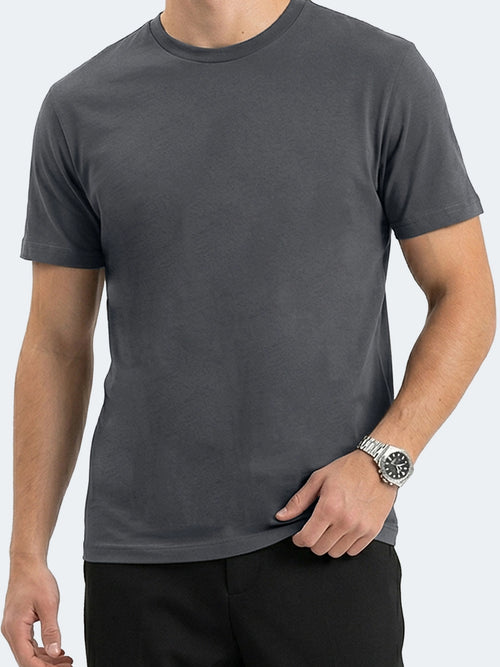 Graphite Grey Premium Supima Crew Neck Tee