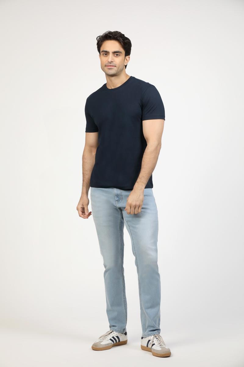 Midnight Navy Premium Supima Crew Neck Tee