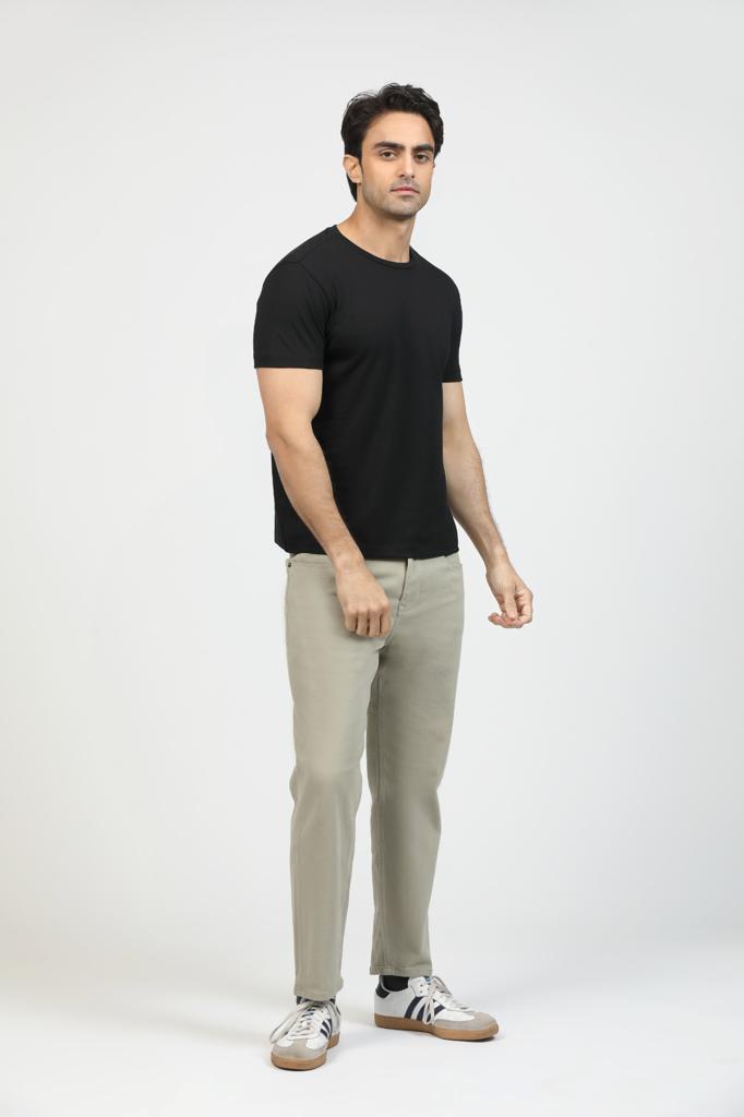 Onyx Black Premium Supima Crew Neck Tee