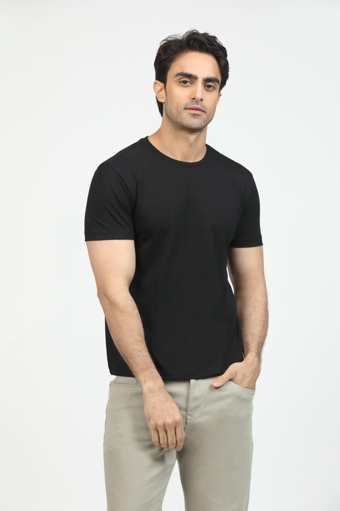 Onyx Black Premium Supima Crew Neck Tee