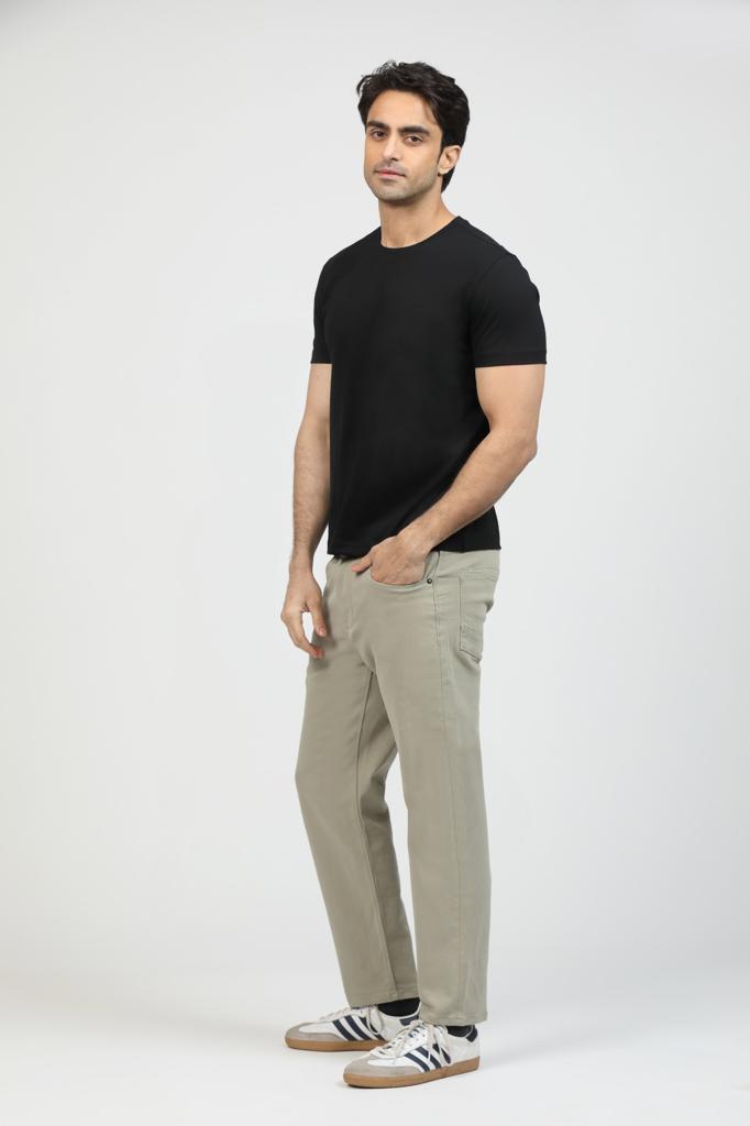 Onyx Black Premium Supima Crew Neck Tee