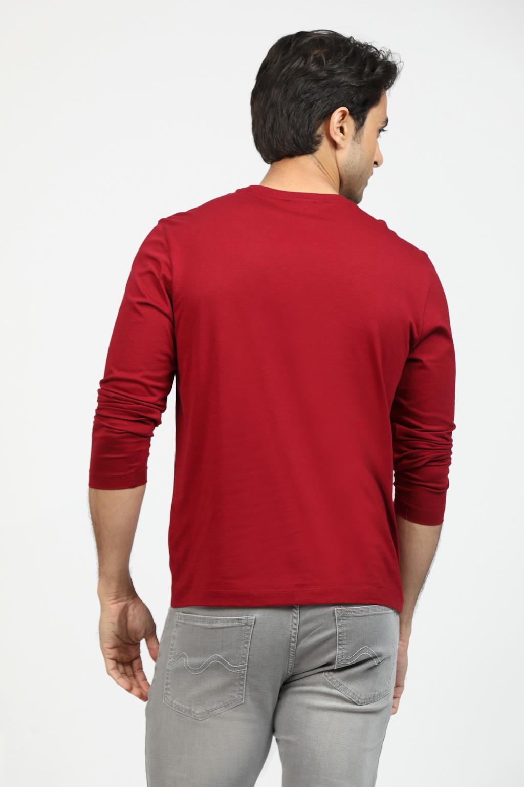 Crimson Red Premium Supima Long Sleeve Tee